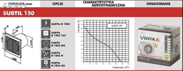 Wentylator łazienkowy SUBTIL D150S STANDART