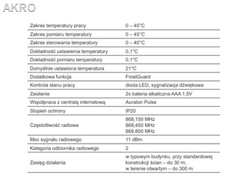 AURATON SMART Radiator Controller głowica termost.