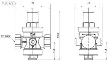 Reduktor ciśnienia 3/4" AFRISObasic 1,5-5 bar