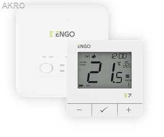 ENGO E7-RFW biały bezprzewodowy regurator temperatury