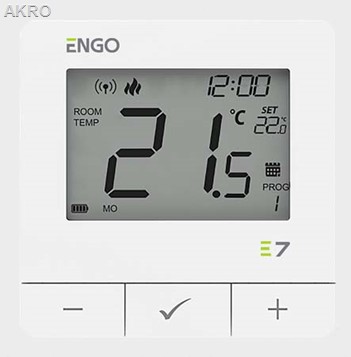 ENGO E7-RFW biały bezprzewodowy regurator temperatury