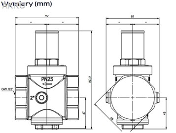 Reduktor ciśnienia 6/4" AFRISO 1-5-5 bar