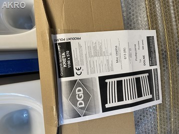 Grzejnik łazienkowy KRETA złoty 120x57 613W