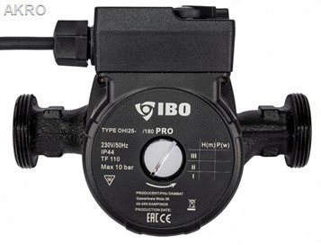 Pompa obiegowa OHI PRO 25/60 + śrubunki 3 lata gwint wewnętrzny,