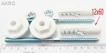 Komplet do mocowania umywalki 8x140