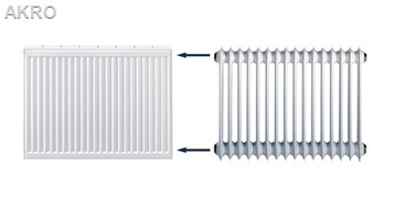 Grzejnik panelowy modernizacyjny DIAMOND C22 550x1100 boczny 1775W 75°