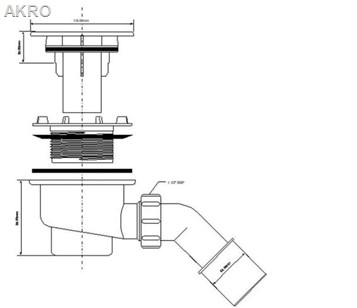 Syfon brodzikowy McALPINE 90mm