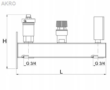 Grupa bezpieczeństwa do CWU 3 bar INOX Diamond