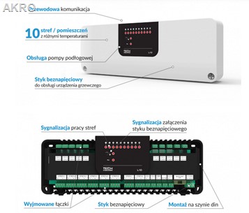 TECH L-10 Sterownik zaworów termostatycznych przewodowy