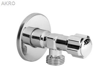 Zawór kątowy 1/2"x1/2" grzybkowy chrom 1/2x1/2