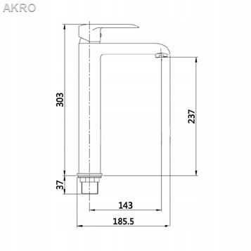 Bateria umywalkowa wysoka Invena Siros chrom 9731