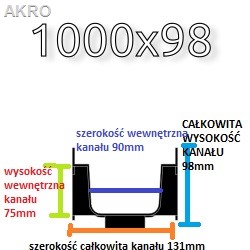 ODWODNIENIE LINIOWE 10cm KRATKA żeliwna 25t