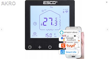 ESCO TC-710C WIFI TUYA CZARNY Sterownik Termostat
