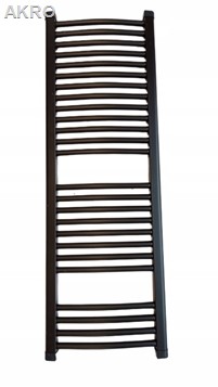 GRZEJNIK SANICA 650x120 czarny łuk drabinka 783W