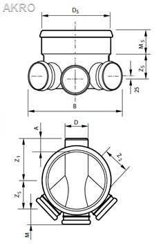 Kineta 400/160 zbiorcza do rury gładkiej