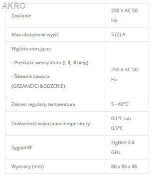 SALUS FC600 Regulator klimakonwektorów biały 230V