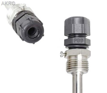 Dławik czarny PG9 do kieszeni termometru