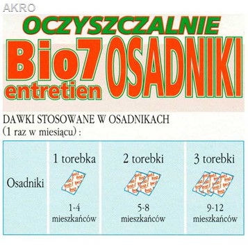 BIO7 ENTRETIEN do osadników i szamb