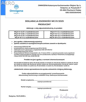 Pompa zatapialna WQ SEKATOR 1500 z rozdrabniaczem