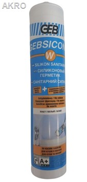 Silikon sanitarny GEB 310ml BIAŁY