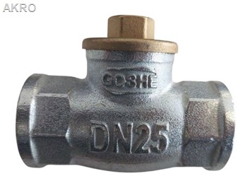 Zawór zwrotny żeliwny ocynkowany 1" poziomy DN25