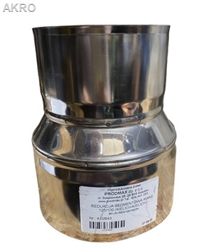 Wkład kominowy redukcja jednościenna 100+/125+