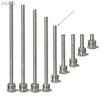 Kieszeń termometra 1/2" 150mm AISI PG9 nierdzewka