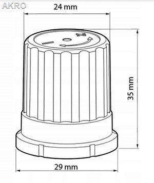 Uniwersalne pokrętło do wkładki zaworu grzejnika