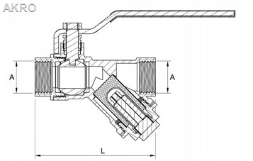 Zawór Kulowy 1" z FILTREM MAGNETYCZNYM