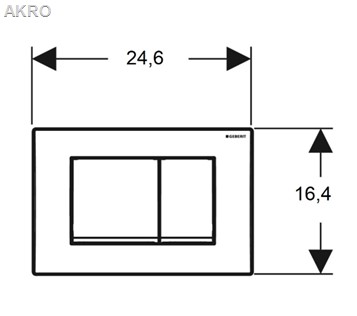 Przycisk geberit Delta 30 CHROM