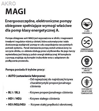 IBO Magi 25/80 80 elektroniczna pompa obiegowa