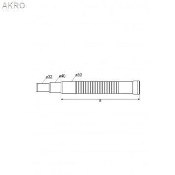 Rura sanitarna elastyczna 50/40/32x600 giętka