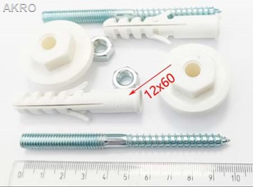 Śruby do mocowania umywalki 8x100