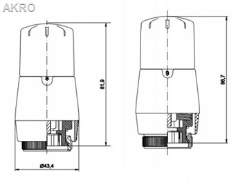 Głowica termostat.VARIOTERM TRENDY M28x1,5