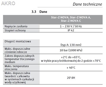 POMPA WILO Star Z NOVA A cyrkulacyjna cwu