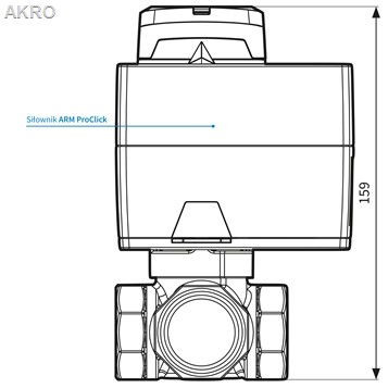AFRISO Zawór mieszający 4-drogowy 5/4" Pro-Click