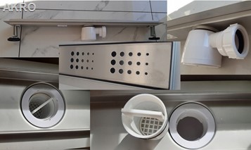 Odpływ liniowy prysznicowy PRODMAX INOX P004 100cm odwodnienie