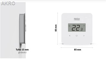 Tech Przewodowy regulator pokojowy R-12b BIAŁY