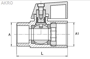 Zaworek 1/2"wz MINI dwa kolory DIAMOND