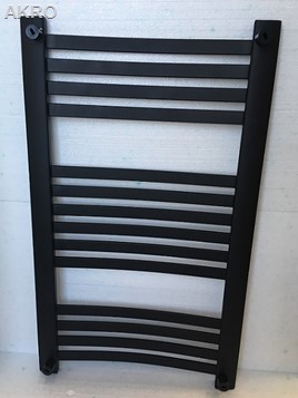 Grzejnik łazienkowy KRETA łuk CZARNY 95x57 448W rozstaw 50cm