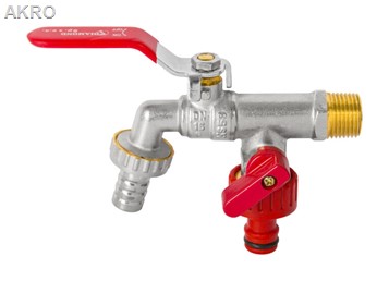 Zawór czerpalny 1/2 z przyłączem 3/4 duo