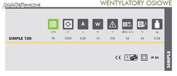 VENTIKA Wentylator SIMPLE D 100 STANDARD