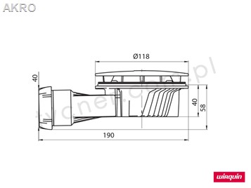 ODPŁYW BRODZIKOWY SLIM+ FI 90 WIRQUIN TYCNER