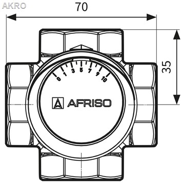 AFRISO Zawór mieszający 4-drogowy 1" Pro-Click