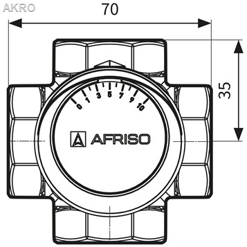 AFRISO Zawór mieszający 4-drogowy 1"