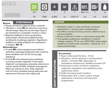 Wentylator łazienkowy SUBTIL 100 12V VENTIKA