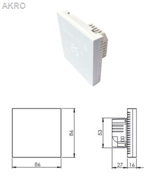 AURATON 2YA przewodowy p/t reg. temp. WiFi CZARNY