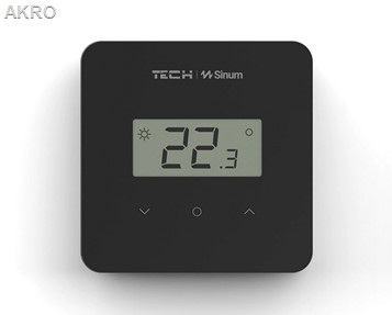 TECH SINUM R-S2 czarny Przewodowy regulator pokoj