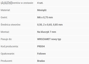 DYSZA GAZOWA propan butan