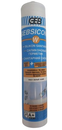 Silikon sanitarny GEB 310ml BIAŁY